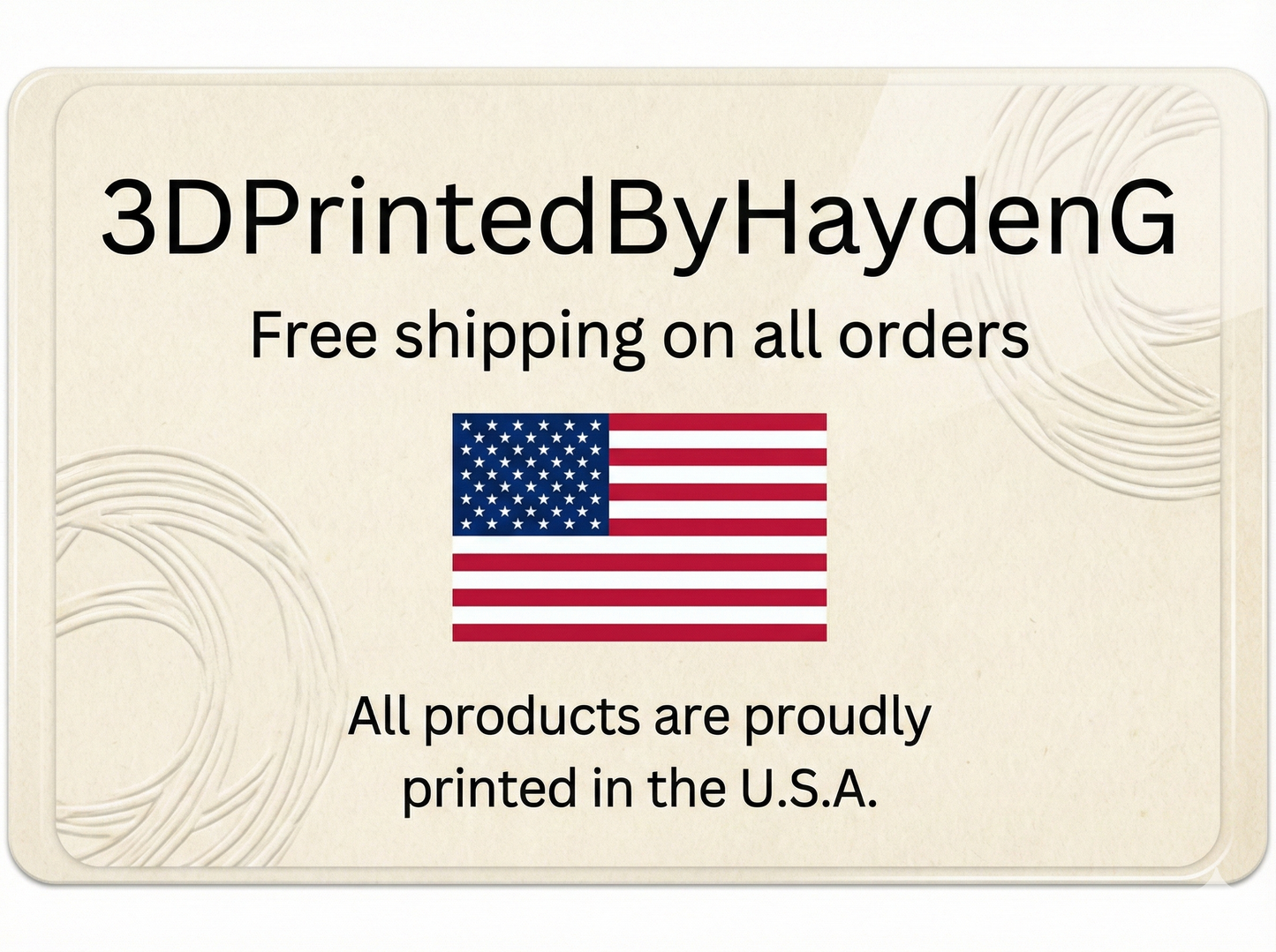 3DPrintedByHaydenG Gift Card