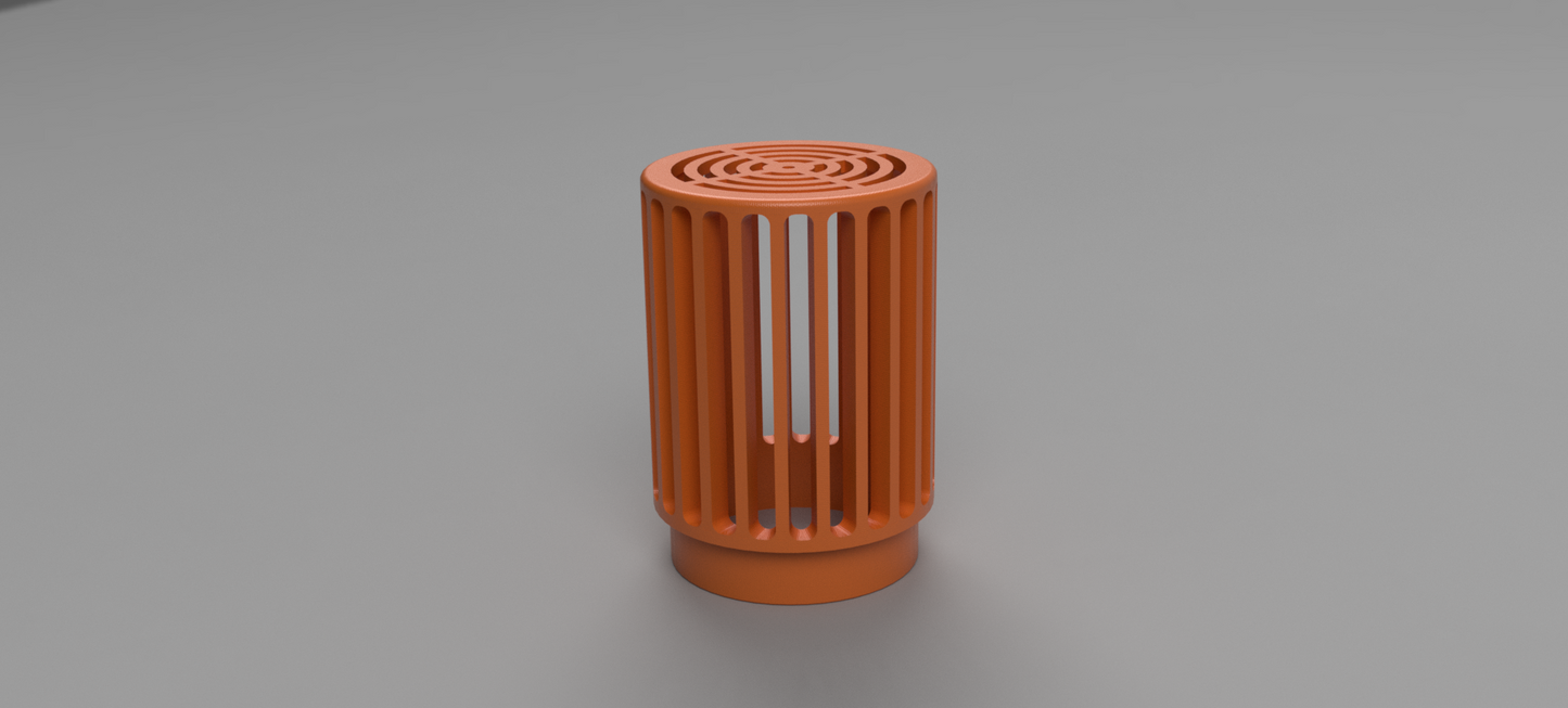 High-Visibility Orange 4" Pipe Drain Guard | Debris Filter for 4-Inch PVC & Culvert Pipes | Durable PETG