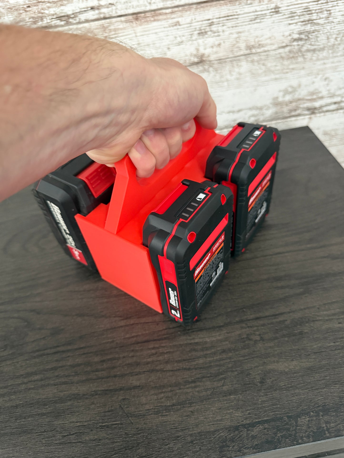 Battery Caddy compatible with Bauer 20V Batteries | Holds 4 Batteries | Heavy-Duty Storage Organizer