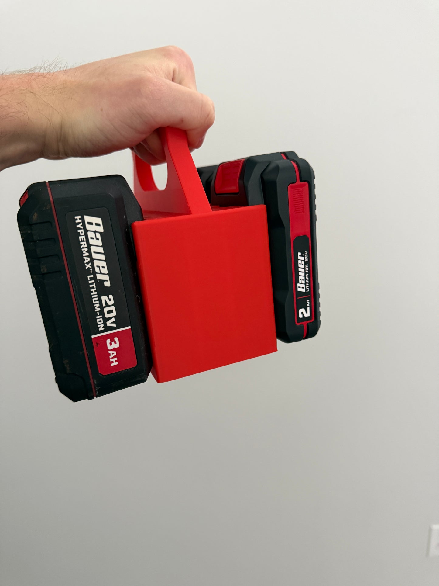 Battery Caddy compatible with Bauer 20V Batteries | Holds 4 Batteries | Heavy-Duty Storage Organizer