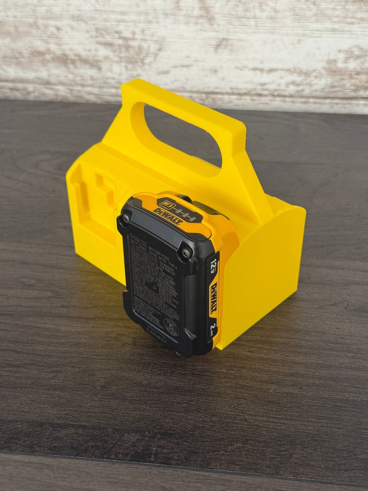Battery Caddy Compatible with DeWalt 12V Batteries | Holds 4 Batteries | Heavy-Duty Storage Organizer