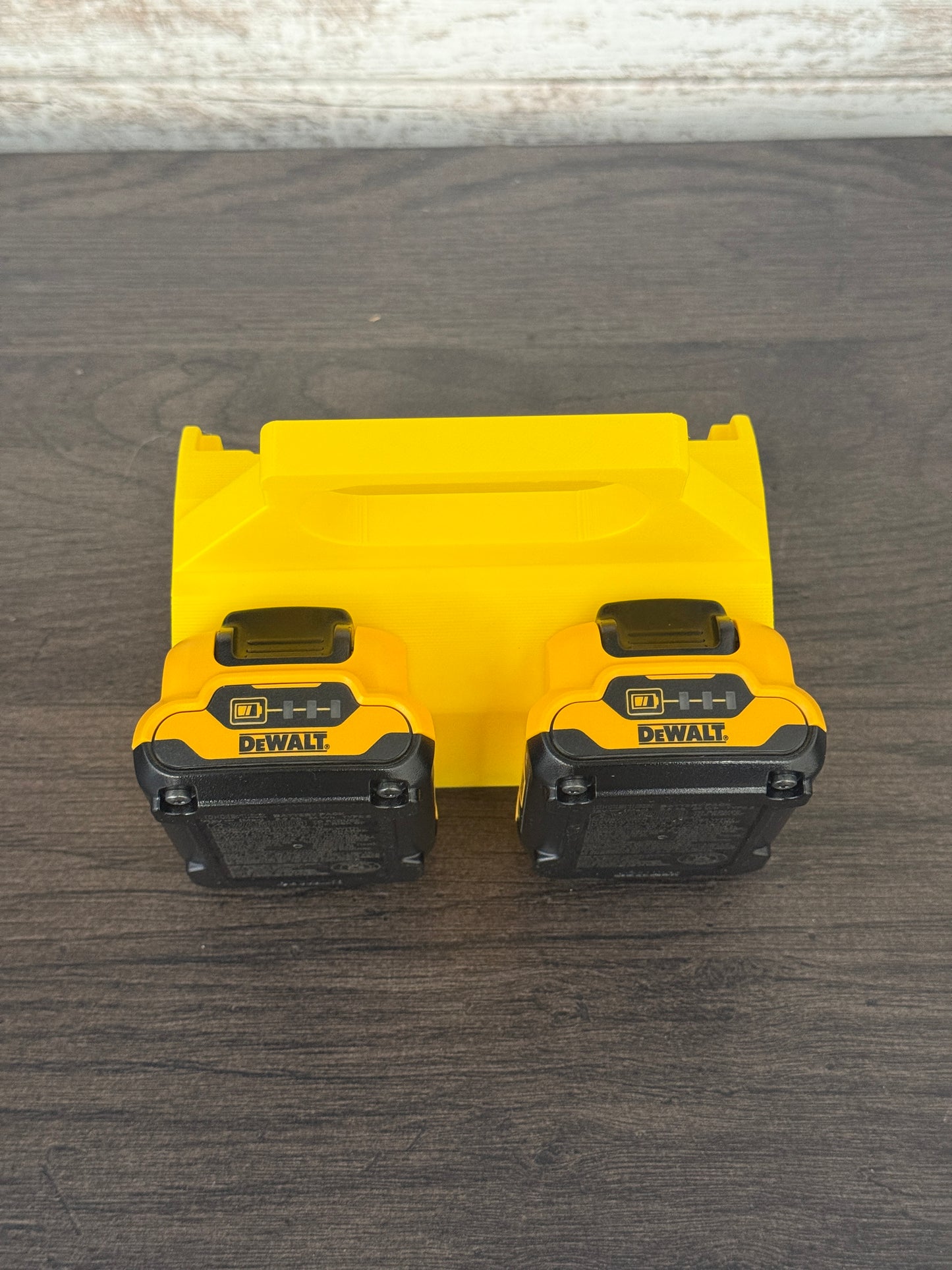 Battery Caddy Compatible with DeWalt 12V Batteries | Holds 4 Batteries | Heavy-Duty Storage Organizer