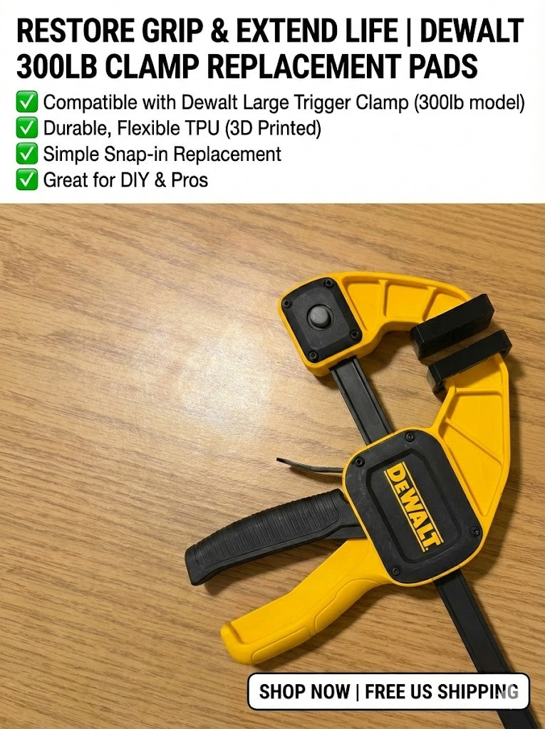 Replacement Pads Compatible with Dewalt 300lb Trigger Clamp | Durable and Flexible Grips
